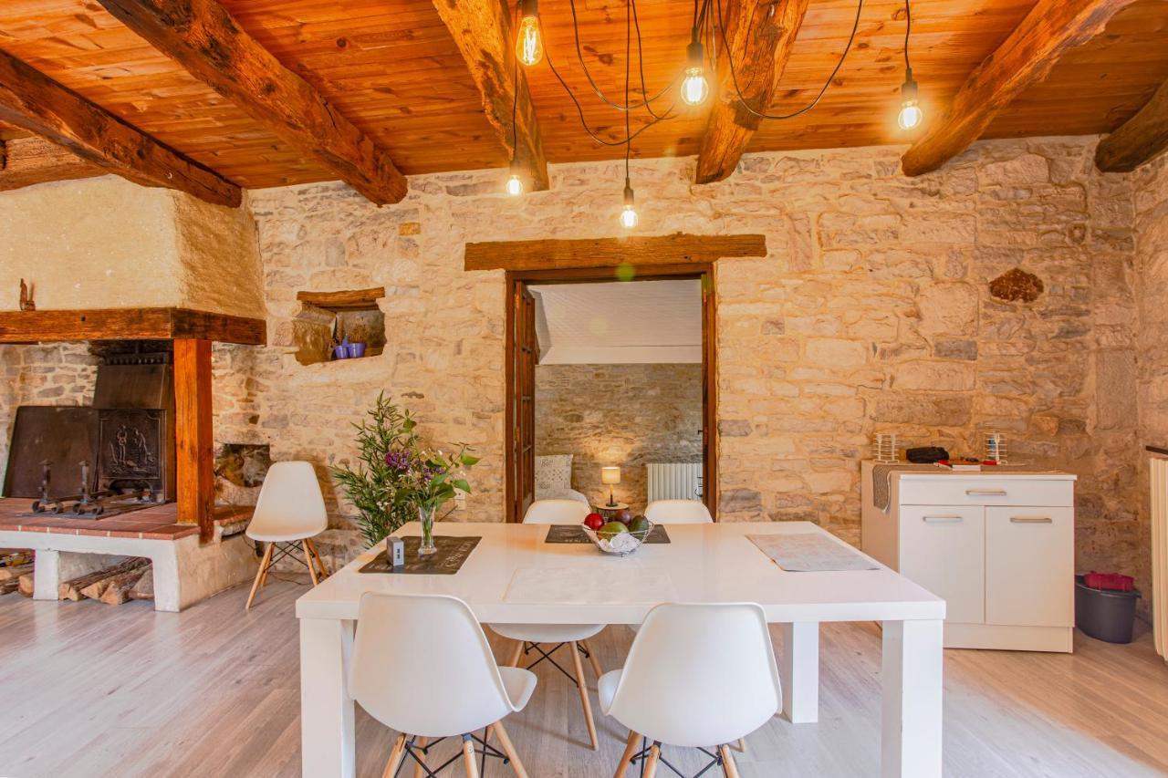 Maison En Pierres Au Coeur Du Village Medieval De Villeneuve Экстерьер фото